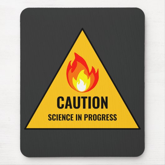 Vorsicht Wissenschaft im Gange Mousepad (Vorne)