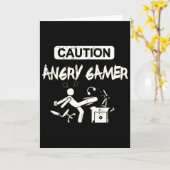 Vorsicht wütend Gamer Computer Funny Video Game Ge Karte (Gelbe Blume)