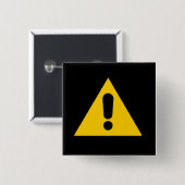 Vorsicht-Zeichenneuheit Button (Vorne & Hinten)