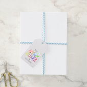 Vorsicht zeigen, Regenbogenfarben Bleibe Safe Geschenkanhänger (Mit Garn)