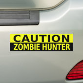 VORSICHT-ZOMBIE-JÄGER AUTOAUFKLEBER (Auf Auto)