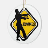 Vorsicht-Zombies Keramikornament (Links)