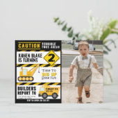 Vorsicht, zwei Einladungen mit Foto (Stehend Vorderseite)