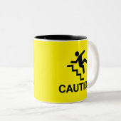 Vorsicht Zweifarbige Tasse (VorderseiteRechts)
