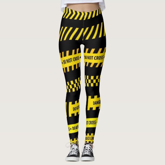 Vorsichtband-Entwurfs-Leggings Leggings (Vorderseite)