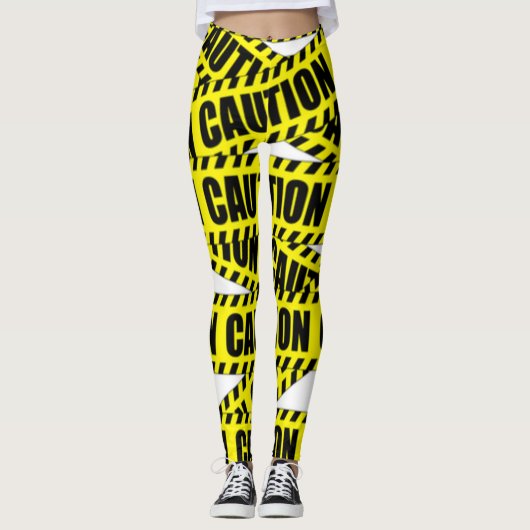 Vorsichtband-Entwurfs-Leggings Leggings (Vorderseite)