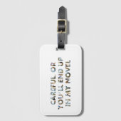 Vorsichtig, oder am Ende in Roman (w/faces) Writer Gepäckanhänger (Vorderseite Vertikal)