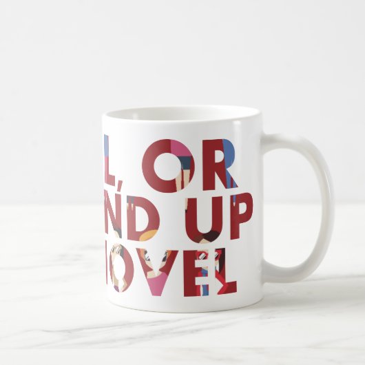 Vorsichtig oder in meinem Roman (mit Gesichtern) S Kaffeetasse (Rechts)
