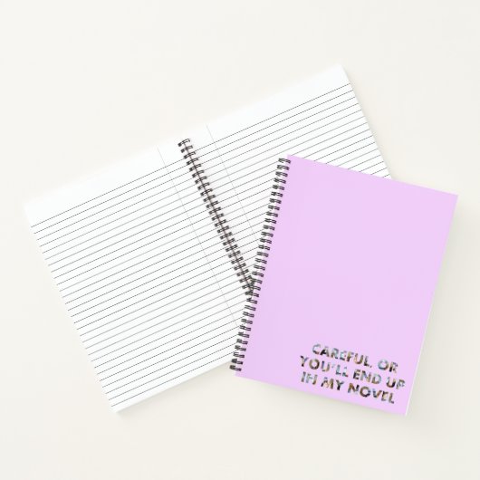 Vorsichtig oder in meinem Roman (mit/ohne Gesichte Notizblock (Innenseite)