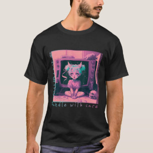 Vorsichtig Pastel Goth Kawaii Anime Menhera  T-Shirt