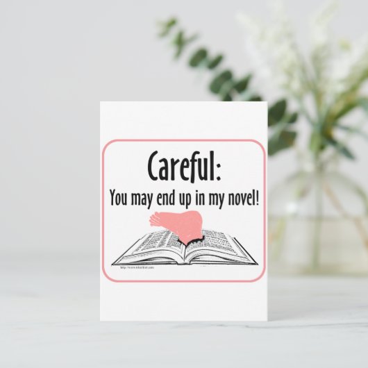 Vorsichtig! Postkarte (Stehend Vorderseite)