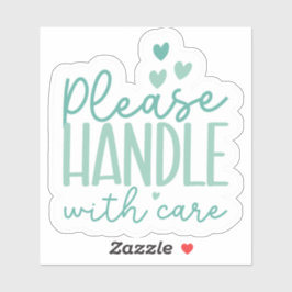 vorsichtig umgehen aufkleber