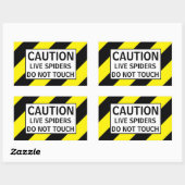 VORSICHTIGE LEBENSSPIDER RECHTECKIGER AUFKLEBER (Blatt)