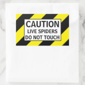 VORSICHTIGE LEBENSSPIDER RECHTECKIGER AUFKLEBER (Tasche)