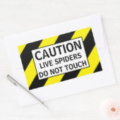 VORSICHTIGE LEBENSSPIDER RECHTECKIGER AUFKLEBER (Umschlag)
