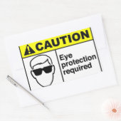 VORSICHTIGER Augenschutz Rechteckiger Aufkleber (Umschlag)