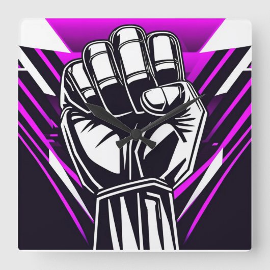 VORSICHTIGER ERSTER COMIC QUADRATISCHE WANDUHR (Vorderseite)