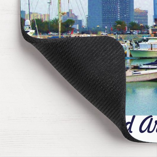 Vorsichtiger Jachthafen Mousepad (Ecke)