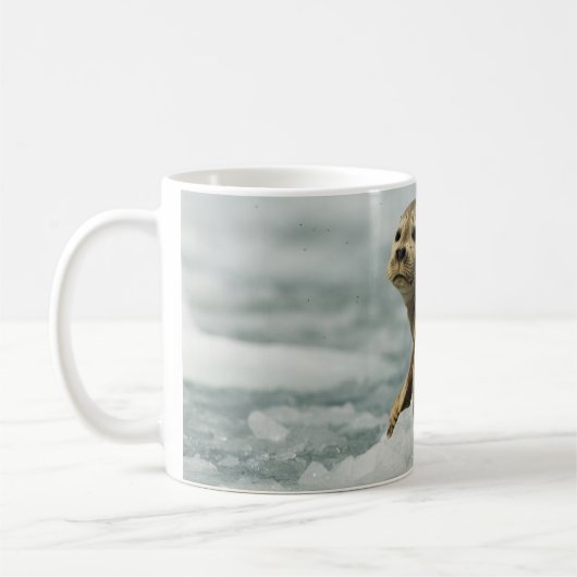 vorsichtiges Siegel Kaffeetasse (Links)