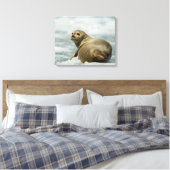 vorsichtiges Siegel Leinwanddruck (Insitu (Schlafzimmer))