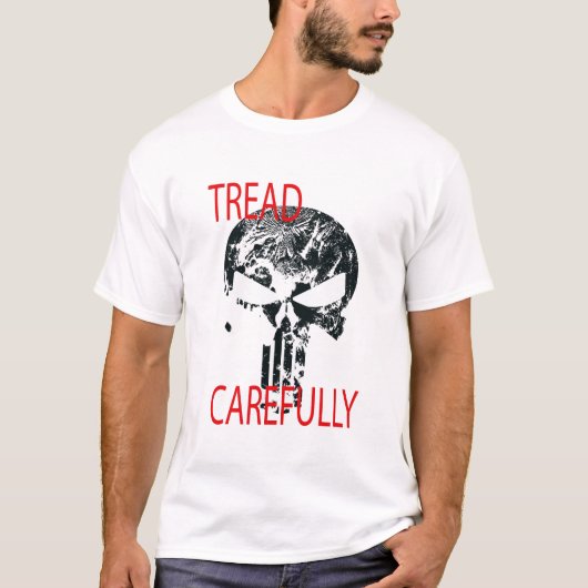 Vorsichtiges Skull-Hemd T-Shirt (Vorderseite)