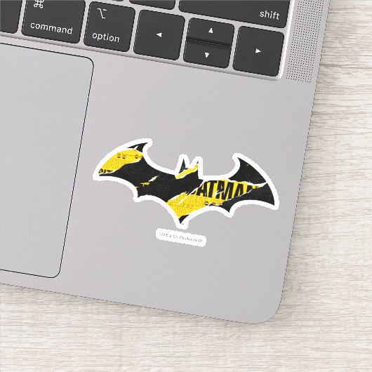 Vorsichtsband-Batman-Logo Aufkleber (Detail)