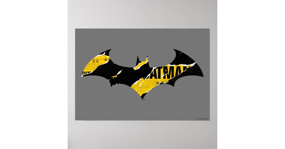 Vorsichtsband-Batman-Logo Poster 