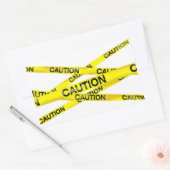 Vorsichtsband eckige Aufkleber (Umschlag)