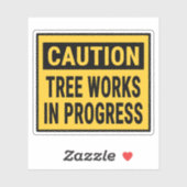 Vorsichtsbaum funktioniert in Arbeit Aufkleber (Blatt)