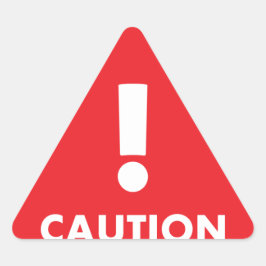 Vorsichtsdreieck - Rot weiße Sichtbarkeit Sicherhe Dreieckiger Aufkleber