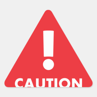 Vorsichtsdreieck - Rot weiße Sichtbarkeit Sicherhe Dreieckiger Aufkleber