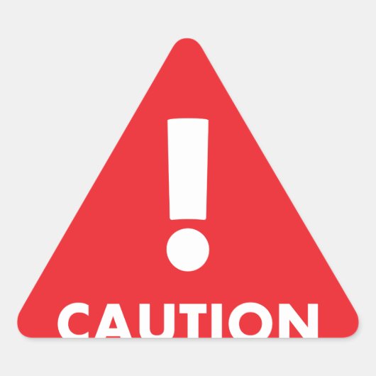 Vorsichtsdreieck - Rot weiße Sichtbarkeit Sicherhe Dreieckiger Aufkleber (Vorderseite)