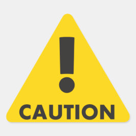 Vorsichtsdreieck - Schwarz-Gelb-Sichtgefährdung Dreieckiger Aufkleber