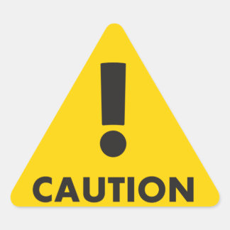 Vorsichtsdreieck - Schwarz-Gelb-Sichtgefährdung Dreieckiger Aufkleber