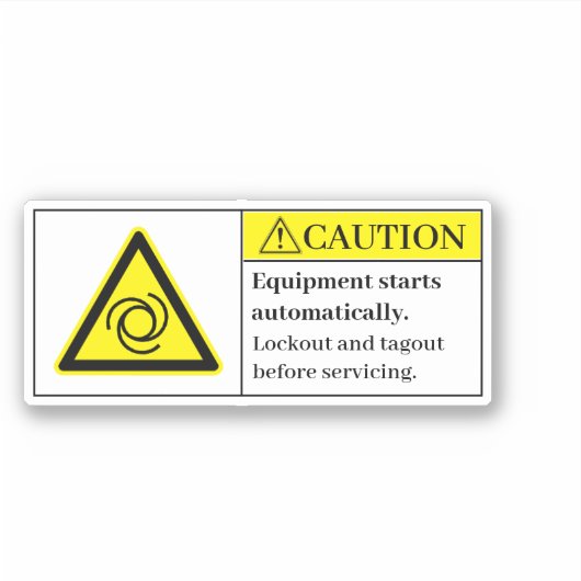 Vorsichtsgeräte werden automatisch mit dem Etikett (Vorderseite)