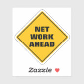 Vorsichtshinweis Gelbes Diamantennetz vor Aufkleber (Blatt)