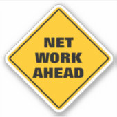 Vorsichtshinweis Gelbes Diamantennetz vor Aufkleber (Vorderseite)