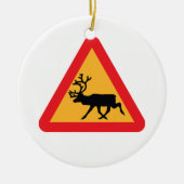 Vorsichtsmaßnahmen für eine schwedische Verkehrske Keramik Ornament (Vorne)