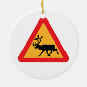 Vorsichtsmaßnahmen für eine schwedische Verkehrske Keramik Ornament (Hinten)