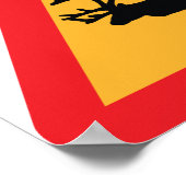 Vorsichtsmaßnahmen für eine schwedische Verkehrske Poster (Ecke)