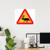 Vorsichtsmaßnahmen für eine schwedische Verkehrske Poster (Heimbüro)