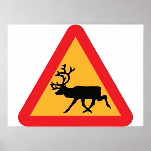 Vorsichtsmaßnahmen für eine schwedische Verkehrske Poster (Vorne)