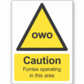 Vorsichtsmaßnahmen in diesem Bereich Aufkleber (Vorderseite)