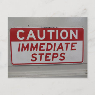 Vorsichtsmaßnahmen Postkarte