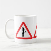 Vorsichtsprostitution (Attenzione Prostitute) Unte Kaffeetasse (Links)