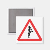 Vorsichtsprostitution (Attenzione Prostitute) Unte Magnet (Vorderseite/Rückseite)