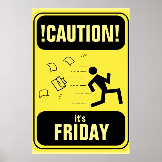 Vorsichtsschild lustiger Cover Poster (Vorne)