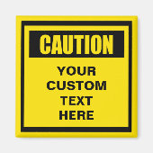 Vorsichtswarnung Benutzerdefiniertes Magnet (Vorne)