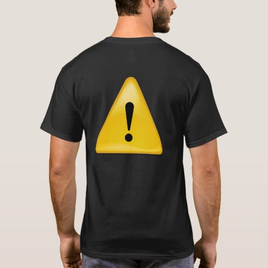 Vorsichtsymbol zur Motorradsicherheit T-Shirt (Rückseite)