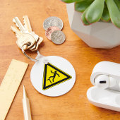 Vorsichtszeichen für Fußgänger Schlüsselanhänger